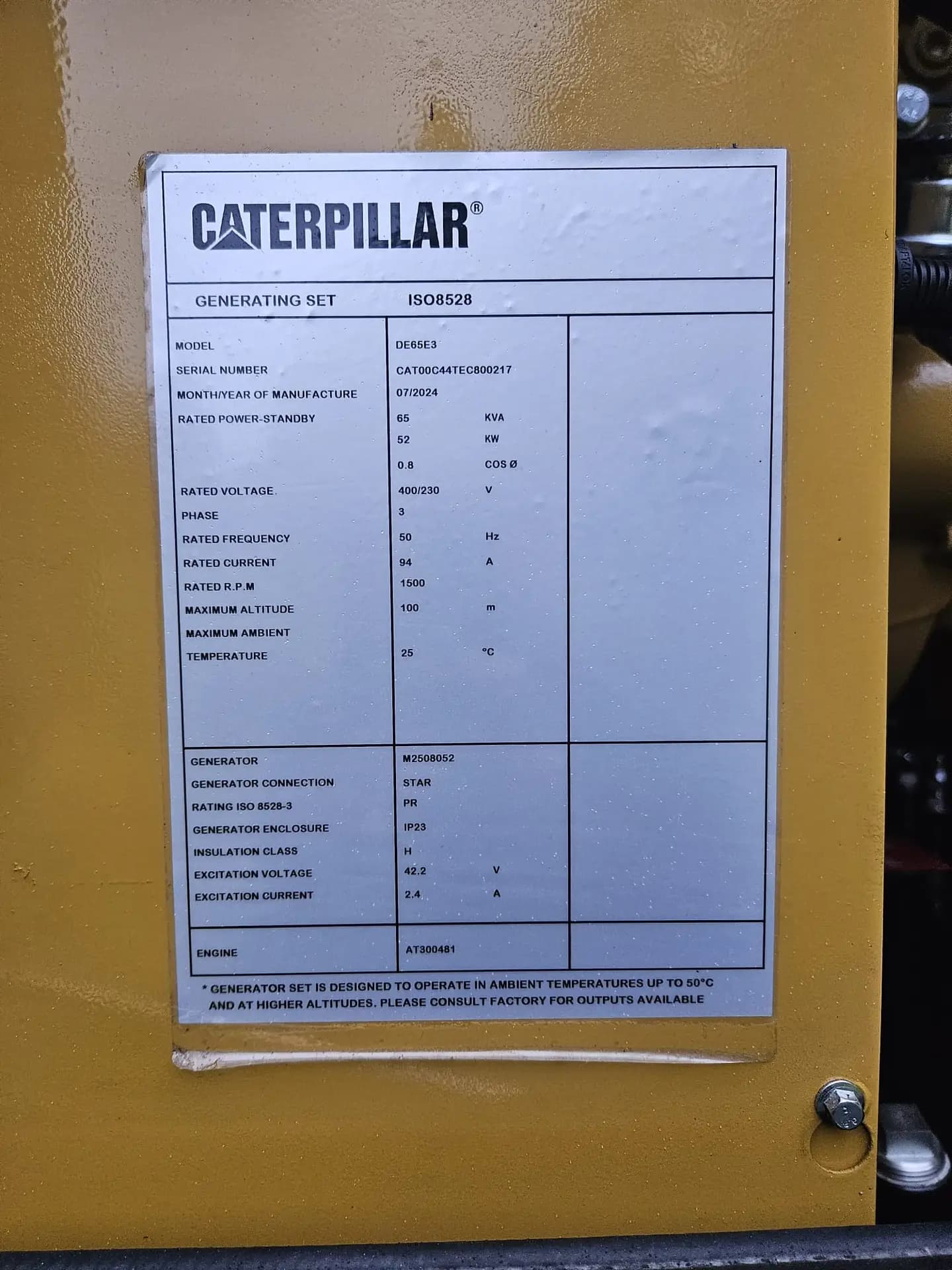 Cat C4.4 DE65E3 1